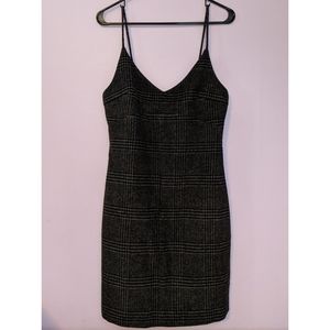 Ganni Woodside Wool Slip Dress in Ebony Melange 36